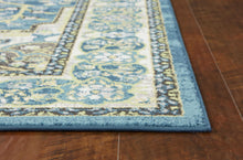 Load image into Gallery viewer, 2' X 7' Teal Polypropylene Rug