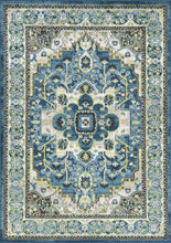 Load image into Gallery viewer, 2' X 7' Teal Polypropylene Rug