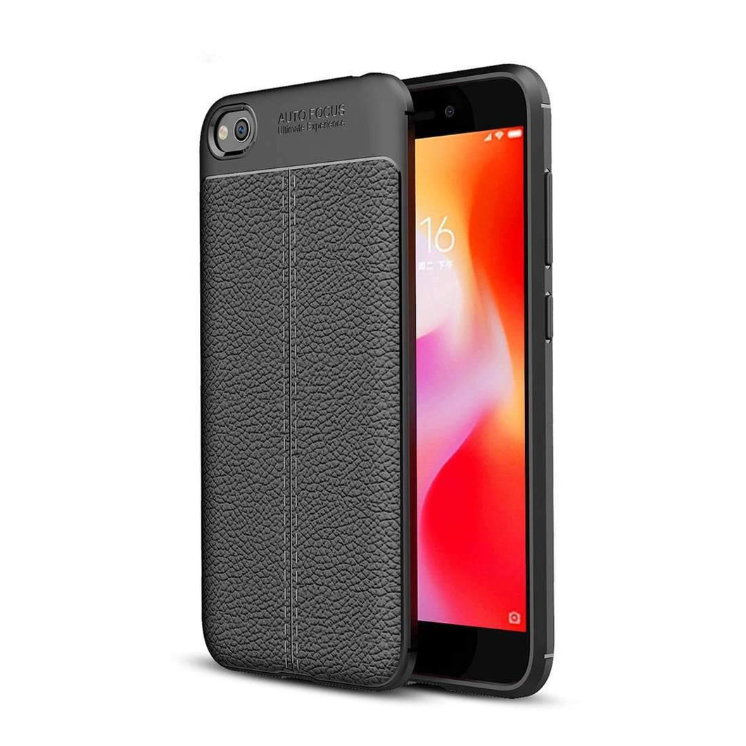 AMZER Premium Leather Texture Design Slim TPU Case for Xiaomi Redmi Go