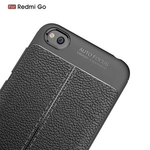 AMZER Premium Leather Texture Design Slim TPU Case for Xiaomi Redmi Go