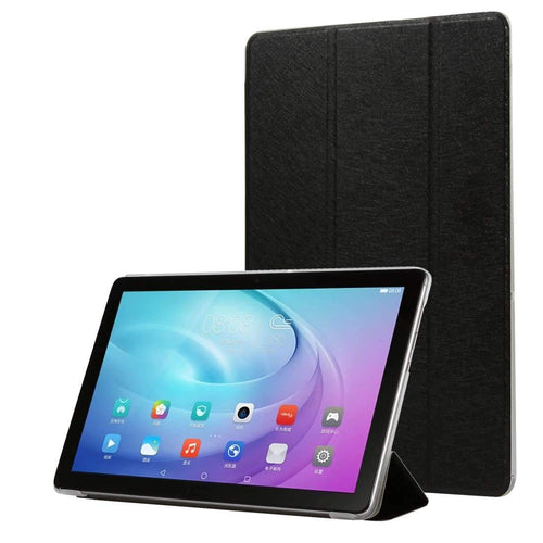 AMZER 3-Fold Silk Texture Flip Case with Holder For Samsung Galaxy Tab