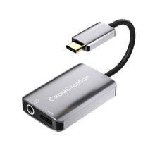 Load image into Gallery viewer, Cablecreation Usb Type C To 3.5mm Jack Earphone 2 In 1 Audio Cable