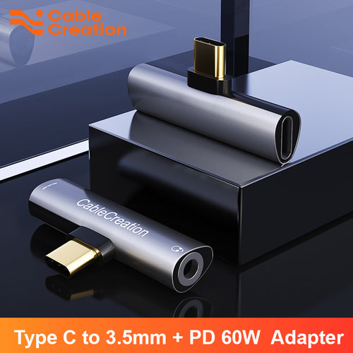Cablecreation Usb Type C To 3.5mm Jack Earphone 2 In 1 Audio Cable