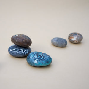 Pebble Soap with Spiral Pattern in Brown