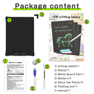 Full Screen LCD Writing Tablet 10 Inch Erasable Reusable Graffiti