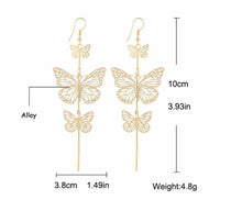 Load image into Gallery viewer, Slinky Big Butterfly Earrings