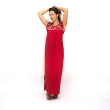 Load image into Gallery viewer, Maxi Isidra, Folk Dress with Embroidered Flowers