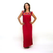 Load image into Gallery viewer, Maxi Isidra, Folk Dress with Embroidered Flowers