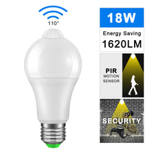 Load image into Gallery viewer, E27 LED Bulb Light Sensor PIR Sensor Warm White