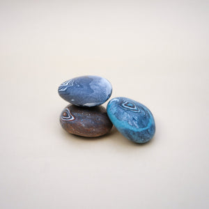 Pebble Soap with Spiral Pattern in Brown