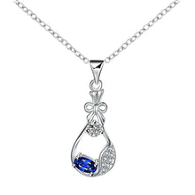 Load image into Gallery viewer, Buffer Necklace in 18K White Gold Plated made with  Crystals