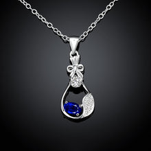 Load image into Gallery viewer, Buffer Necklace in 18K White Gold Plated made with  Crystals