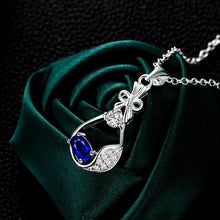 Load image into Gallery viewer, Buffer Necklace in 18K White Gold Plated made with  Crystals