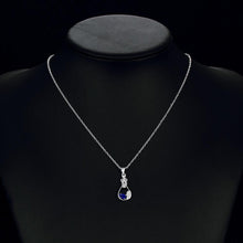 Load image into Gallery viewer, Buffer Necklace in 18K White Gold Plated made with  Crystals