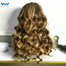 Load image into Gallery viewer, Highlight Wig Human Hair Brazilian Glueless Full Honey Blonde Colored