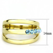 Load image into Gallery viewer, TK3441 - IP Gold(Ion Plating) Stainless Steel Ring with Top Grade