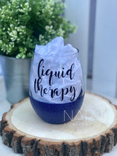 Load image into Gallery viewer, Liquid Therapy Glitter Wine Glass