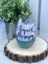 Load image into Gallery viewer, Liquid Therapy Glitter Wine Glass