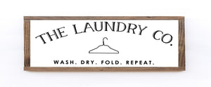 The Laundry Co. Wood Sign