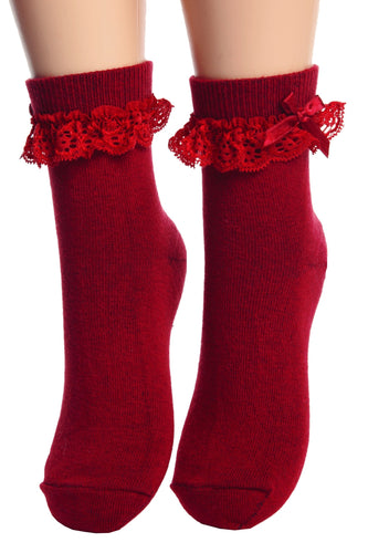 LUISA red socks with lace for children